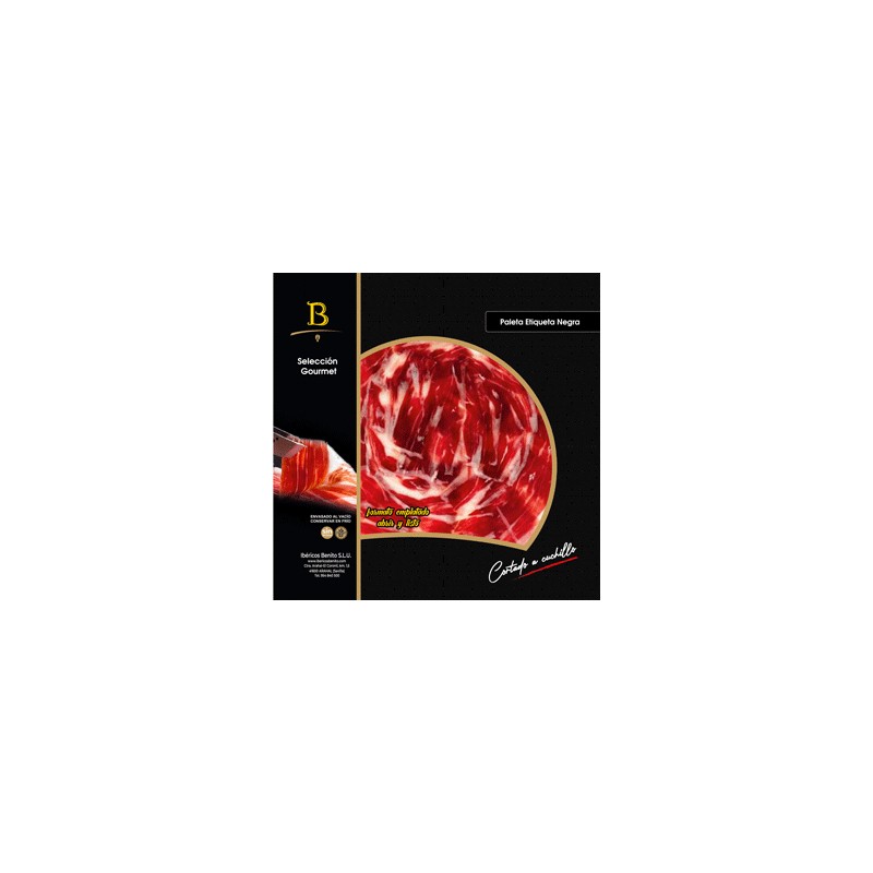 BENITO FIELD-FATTENED IBERIAN  SHOULDER - KNIFE-SLICED IN 100G PACKAGES. SELECTION GOURMET