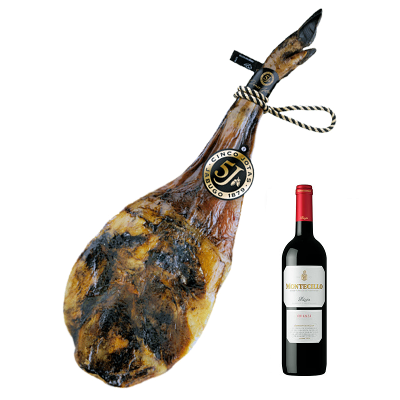 Épaule ibérique 100% bellota 5 Jotas Sánchez Romero Carvajal + Bouteille de Vin Épaule ibérique 100% bellota 5 Jotas Sánchez Romero Carvajal + Bouteille de Vin