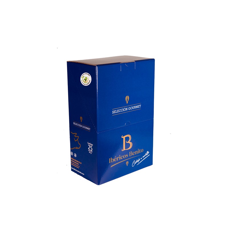 Todo un Jamón Etiqueta Negra Benito Loncheado a Cuchillo en Sobres de 100Gr. pack 20 unid. Todo un Jamón Etiqueta Negra Benito Loncheado a Cuchillo en Sobres de 100Gr. pack 20 unid.