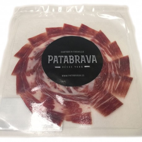 Jamón Ibérico Guijuelo Patabrava Loncheado 100gr. Jamón Ibérico Guijuelo Patabrava Loncheado 100gr.